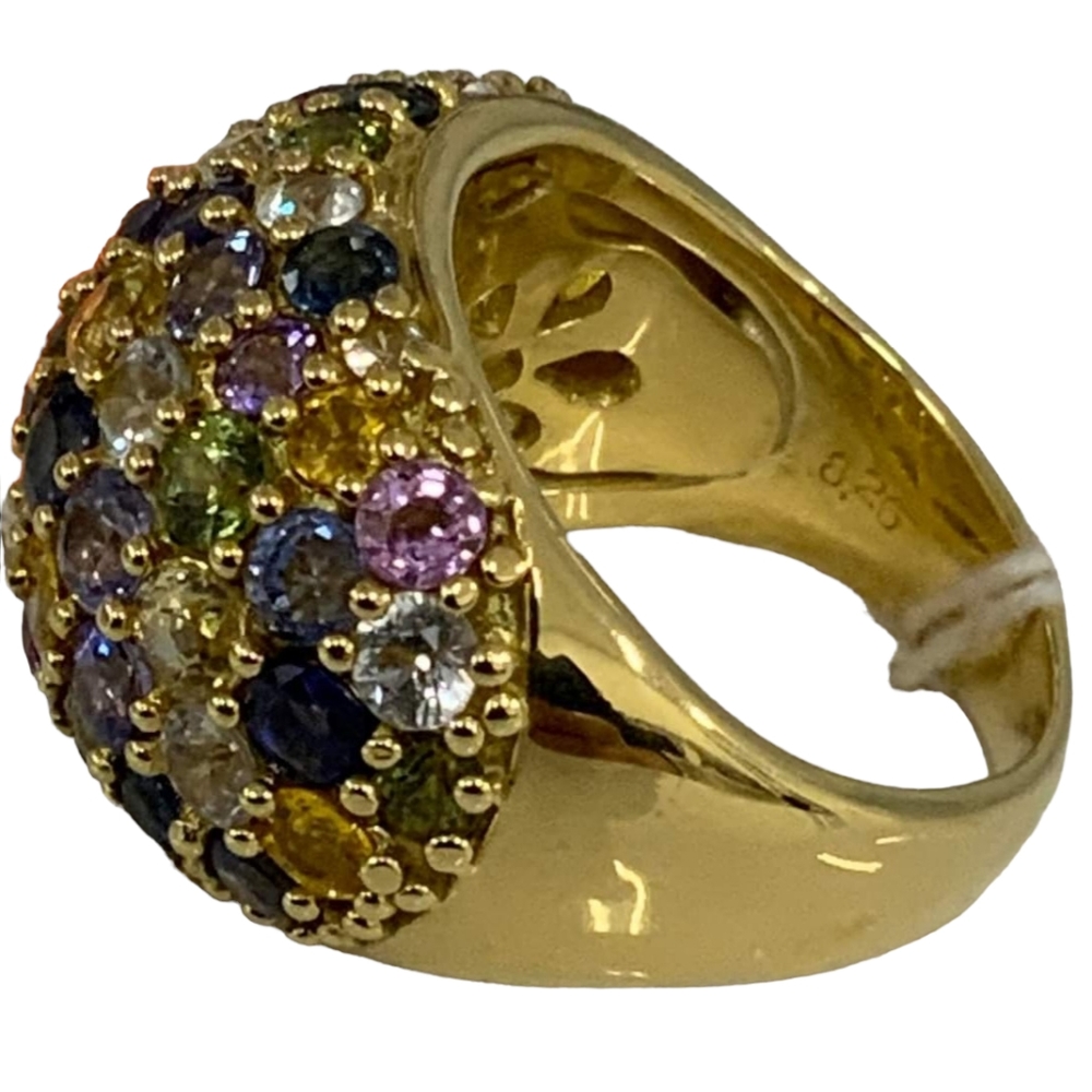 Dome Ring Multicolor Sapphire